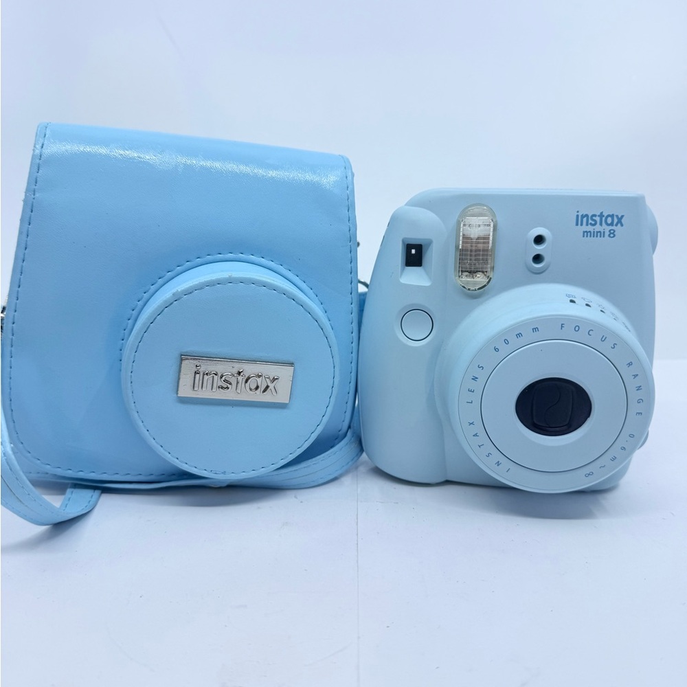 Instax Mini 8 Light Blue Instant Camera with Case